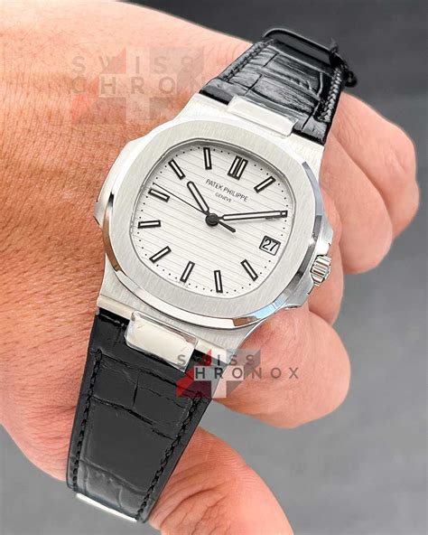 patek philippe leather strap watch price|Patek Philippe nautilus strap.